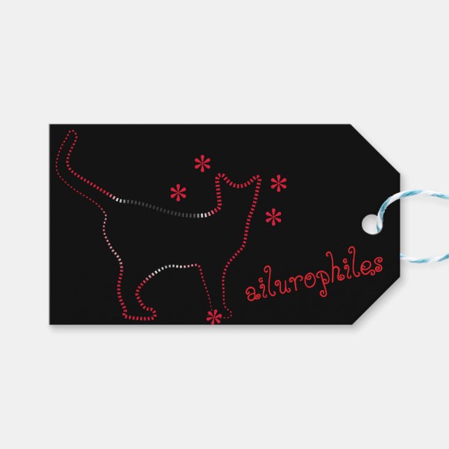 lustig kattkonst,söt konst katt,awesGift-Märkre Presentetikett (Framsidan (Horisontell))