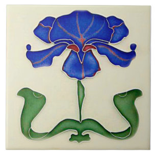 Lustig keramik Tile Art nouveau Stil Kakelplatta