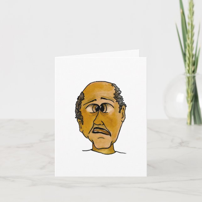 Lustig kille undrar om Pigeon eller Statue Kort (Framsida)