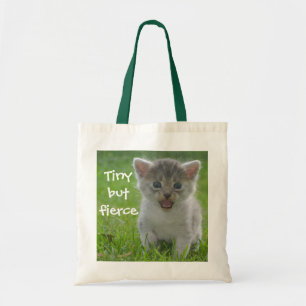 Lustig Kitten Caption Tiny but Fierce Tygkasse