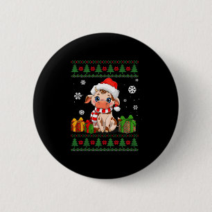 lustig ko älskare, söt ko, tomhatt ful christmas knapp