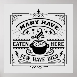 lustig kökskonst ord art poster