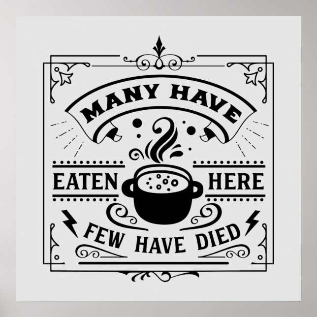 lustig kökskonst ord art poster (Framsidan)