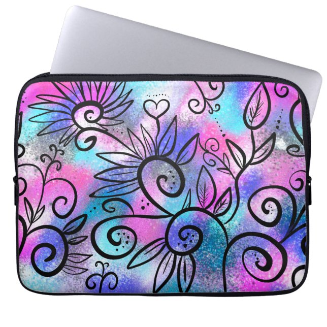 Lustig liten fågel laptop fodral (Framsidan)