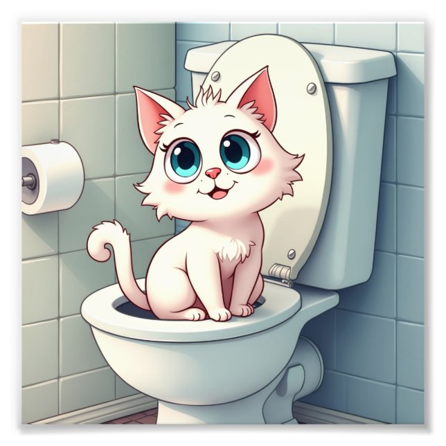 Lustig, liten katt fototryck (Framsidan)