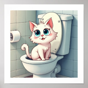 Lustig, liten katt poster