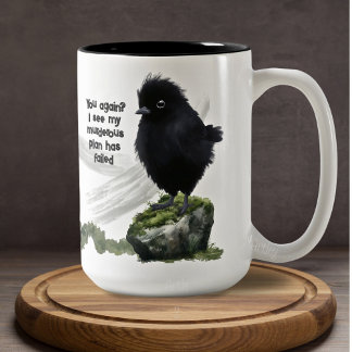Lustig Little Black Bird Sarcastic Bra God Två-Tonad Mugg