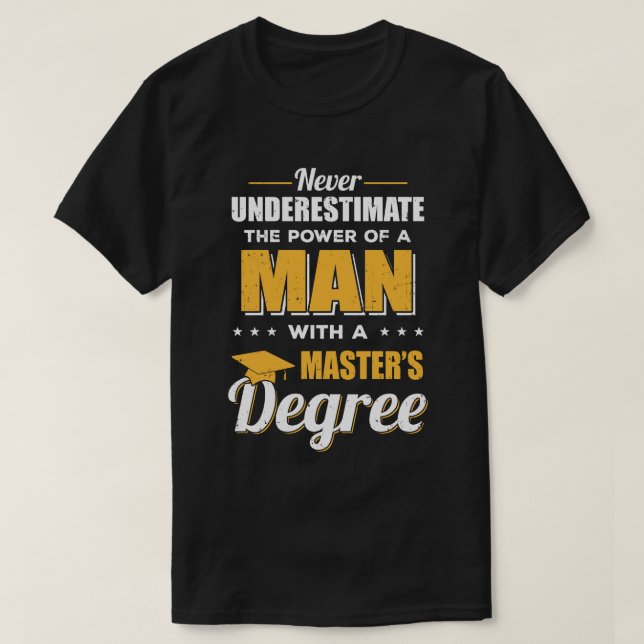 Lustig man med magisterexamen i Studenten T Shirt (Design framsida)