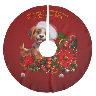 Lustig marionett julgransmatta borstad polyester