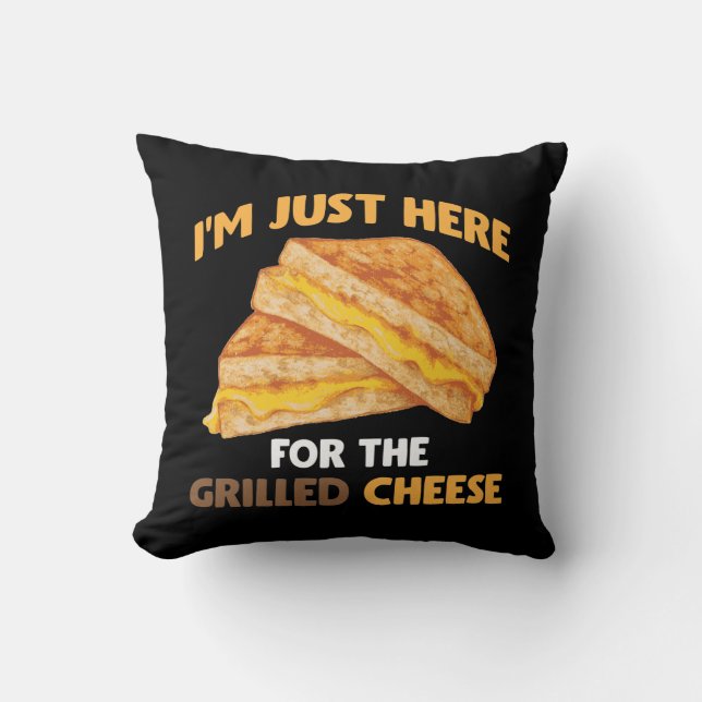 Lustig mat Älskare Foodie Grilled Cheese Sandwich Kudde (Framsida)