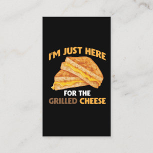 Lustig mat Älskare Foodie Grilled Cheese Sandwich Visitkort
