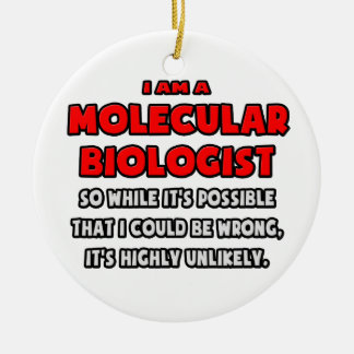 Lustig molekylär biolog ... Mycket osannolikt Julgransprydnad Keramik
