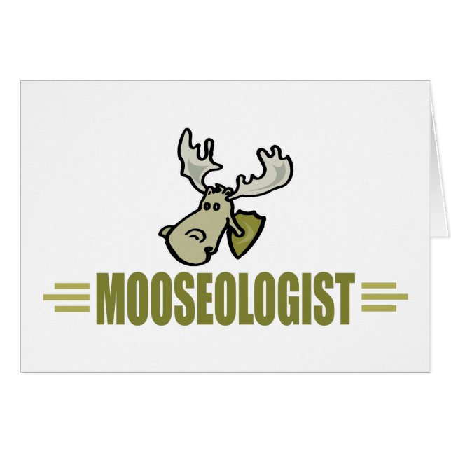 Lustig Moose Hälsningskort (Framsidan Horizontal)