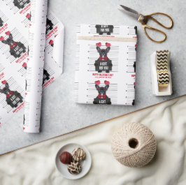 Lustig Mugshot Guilty Kärlek Hund Valentindagen Presentpapper