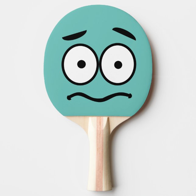 Lustig Novelty av Ansikte Emoji Pingisracket (Framsidan)