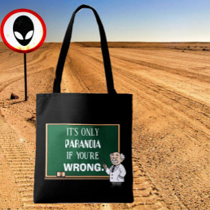 Lustig Novelty Paranoia Quote Conspiracy Theorist Tygkasse