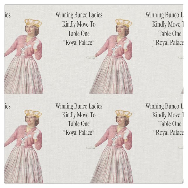 Lustig Novelty Retro Dice Bunco Queen Tyg (Närbild)