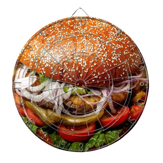 lustig ostburgerhamburgare av novelty piltavla (Framsidan)