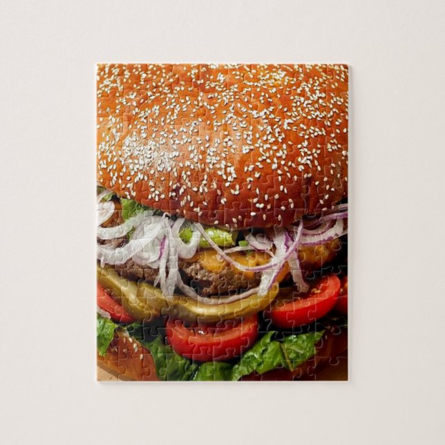 lustig ostburgerhamburgare av novelty pussel (Vertikal)