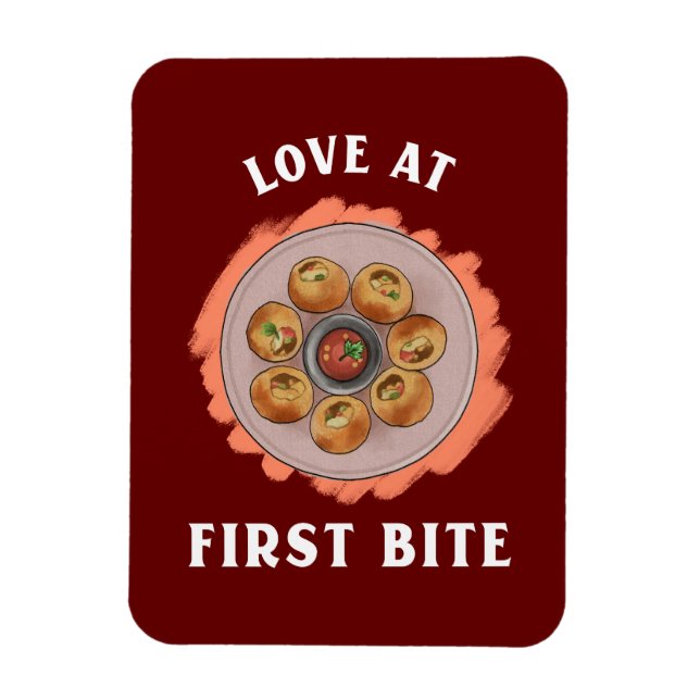 lustig pani puri gol gappa magnet (Vertikal)