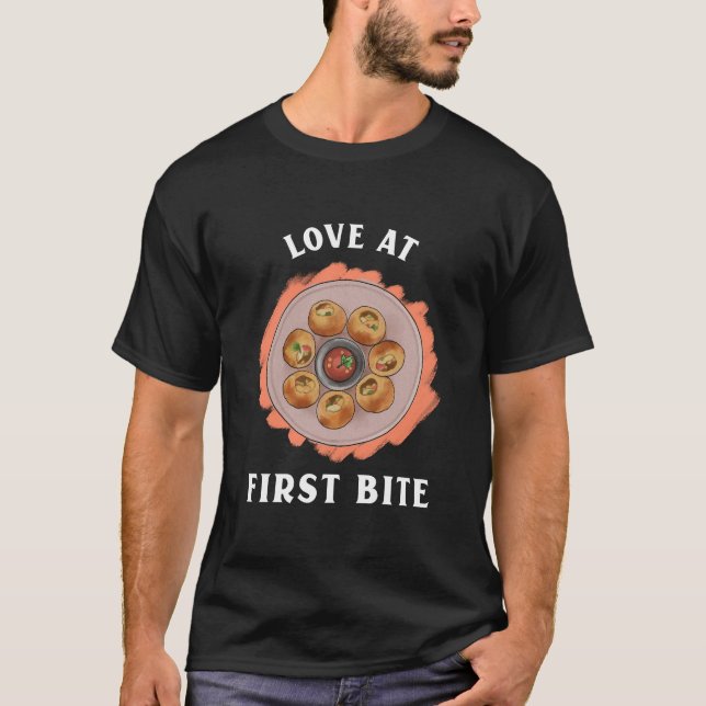 lustig pani puri gol gappa t shirt (Framsida)