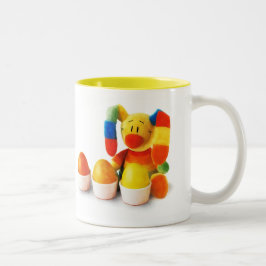 Lustig Påskhare med Eggs Gift Två-Tonad Mugg