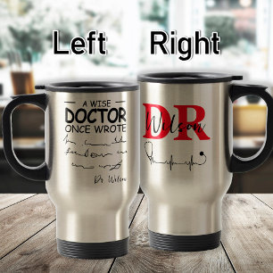 Lustig Personlig Doktor rolig doktor som säger Resemugg