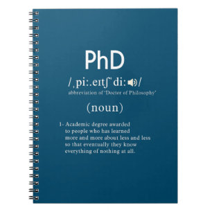 lustig phd-definition anteckningsbok