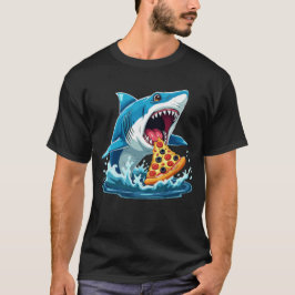 Lustig Pizza Eating Shark T Shirt