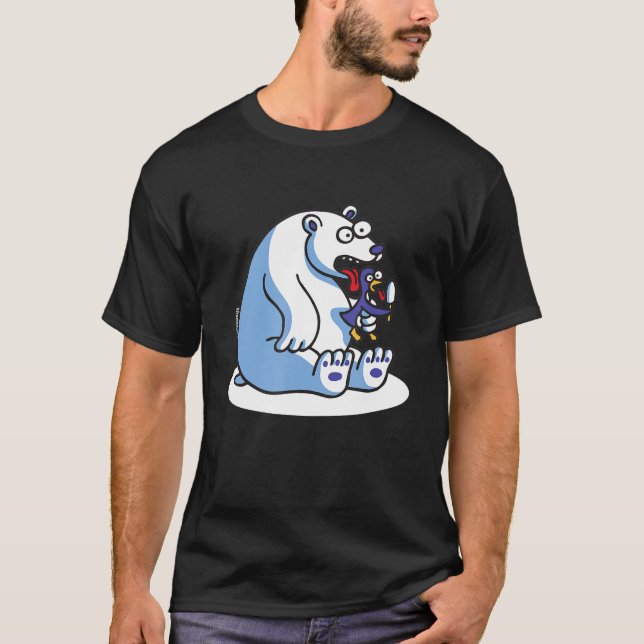 lustig polar med penguin glass t shirt (Framsida)