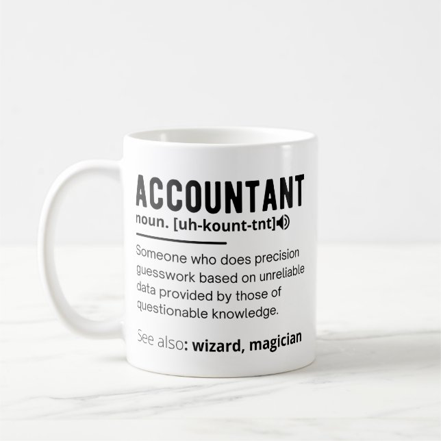 lustig redovisningsdefinition kaffemugg (Vänster)