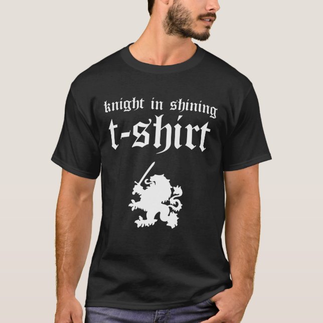 Lustig Renaissance Faire Knight Heraldic Medieval T Shirt (Framsida)