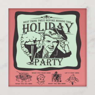 Lustig Retro-Julfest! Inbjudningar