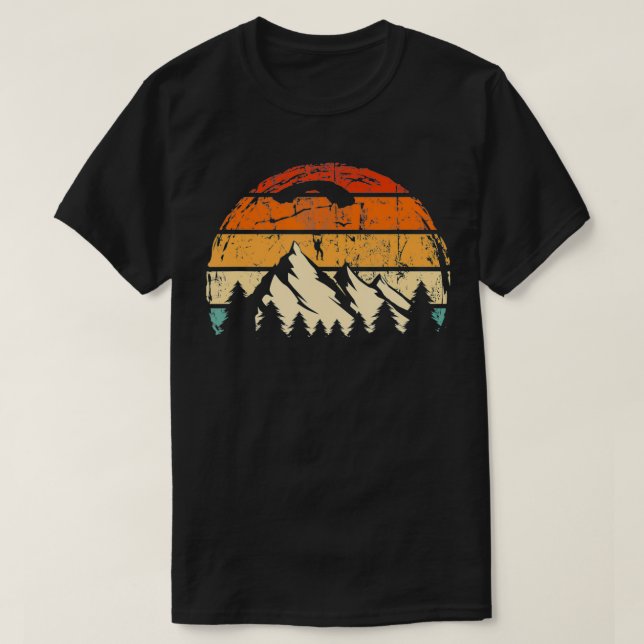Lustig retro Paragliding Paraglider Thermal T Shirt (Design framsida)