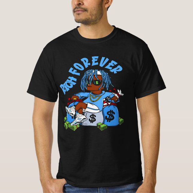 Lustig rik för alltid t shirt (Framsida)