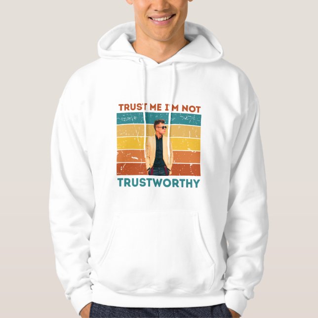 lustig röd flagga, coola manar citat hoodie (Framsida)