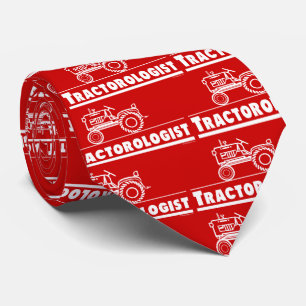 Lustig röd traktor slips