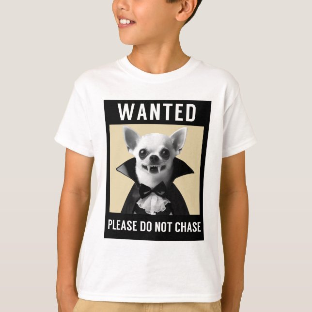 Lustig Roligt Chihuahua Vampire Spooky Halloween T Shirt (Framsida)
