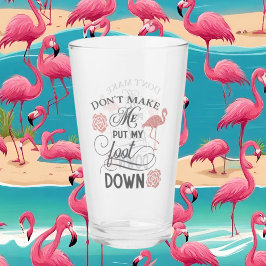 lustig rosa flamingo ord art glaskopp