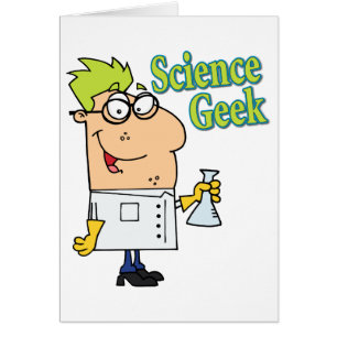 lustig science geek tecknade figurer hälsningskort