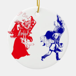 lustig segrare giftermål julgransprydnad keramik