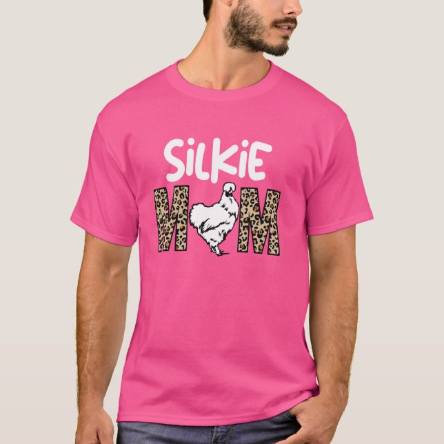 lustig silkiekyckling mamma leopard t shirt (Framsida)
