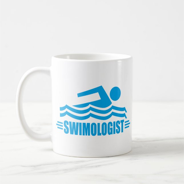 Lustig simning kaffemugg (Vänster)