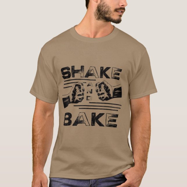Lustig skakning och bake Baking Baker Cake Älskare T Shirt (Framsida)