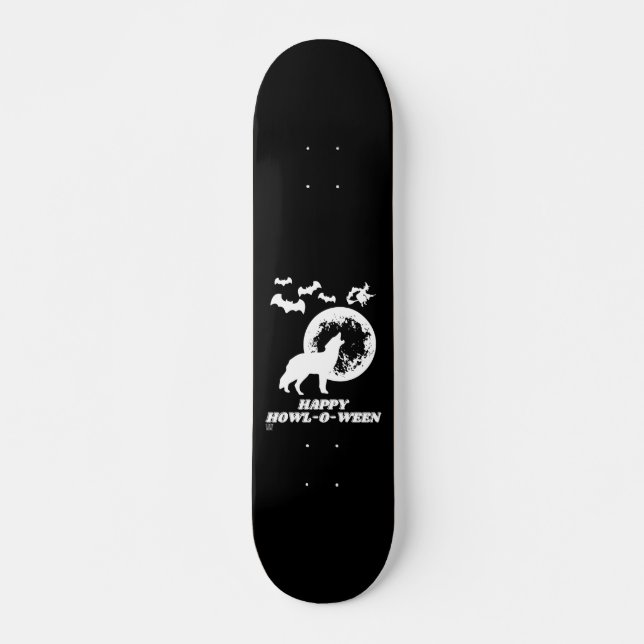 lustig skateboard "LYCKLIG HOWL-O-WEEN 2" (Framsida)