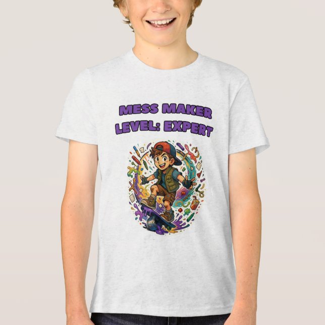 lustig, skitgrabbar, t-shirt (Framsida)