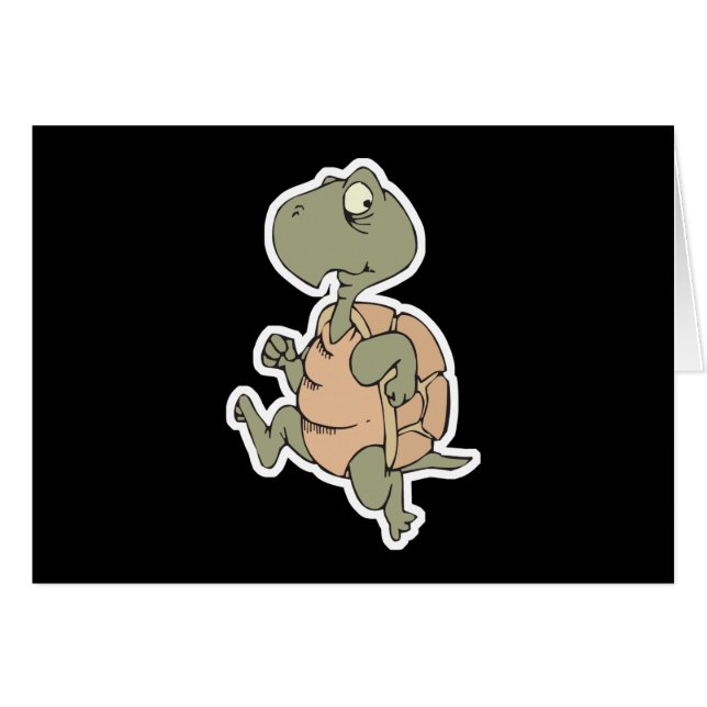 lustig sköldpadda hälsningskort (Framsidan Horizontal)