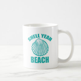 Lustig Snäcka Ja Beach Pun Kaffemugg