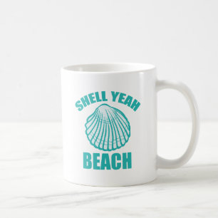 Lustig Snäcka Ja Beach Pun Kaffemugg