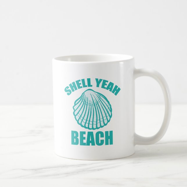Lustig Snäcka Ja Beach Pun Kaffemugg (Höger)